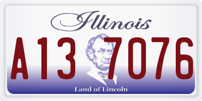 IL license plate A137076