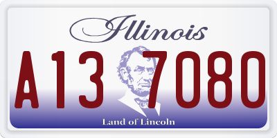 IL license plate A137080