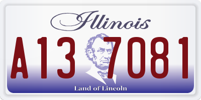 IL license plate A137081