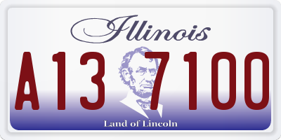 IL license plate A137100