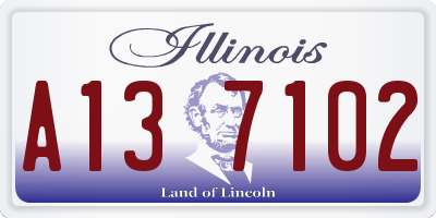 IL license plate A137102