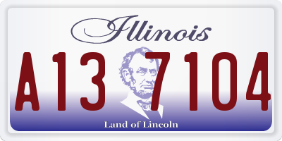 IL license plate A137104