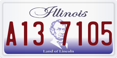 IL license plate A137105