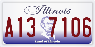 IL license plate A137106