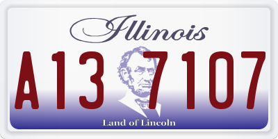 IL license plate A137107