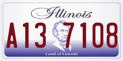 IL license plate A137108