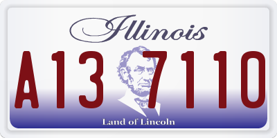 IL license plate A137110