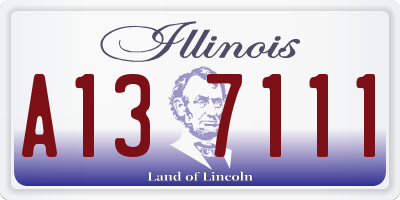 IL license plate A137111
