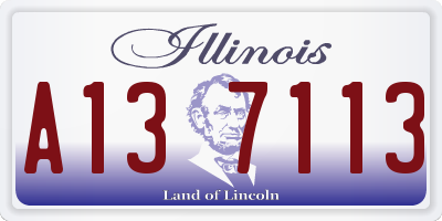 IL license plate A137113