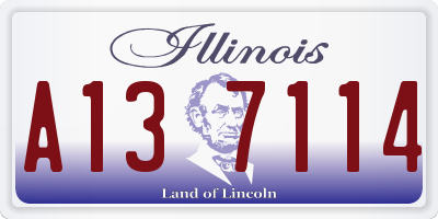 IL license plate A137114