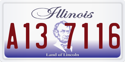 IL license plate A137116