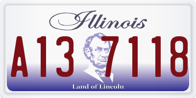 IL license plate A137118