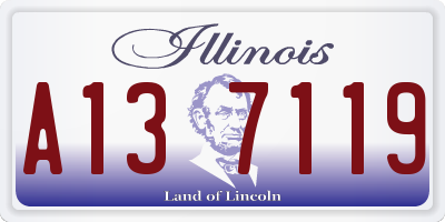 IL license plate A137119