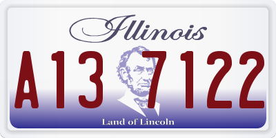 IL license plate A137122