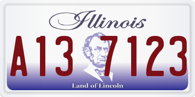 IL license plate A137123