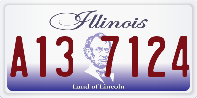 IL license plate A137124