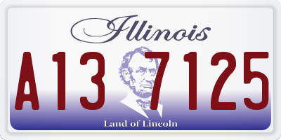 IL license plate A137125