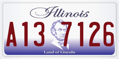 IL license plate A137126