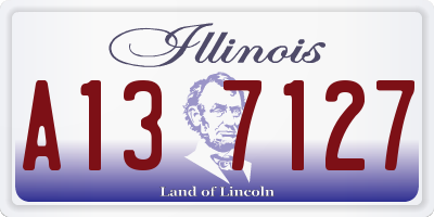 IL license plate A137127