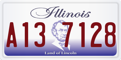 IL license plate A137128