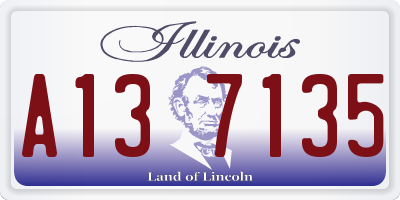 IL license plate A137135