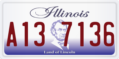 IL license plate A137136