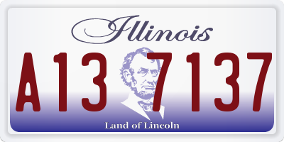 IL license plate A137137