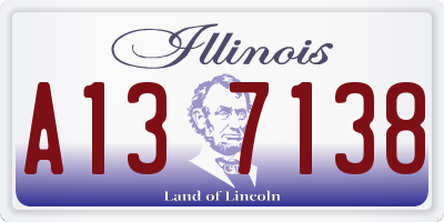 IL license plate A137138
