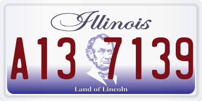 IL license plate A137139