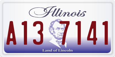 IL license plate A137141