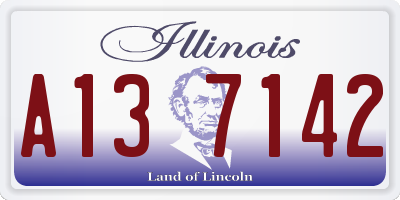 IL license plate A137142