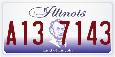 IL license plate A137143
