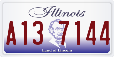 IL license plate A137144