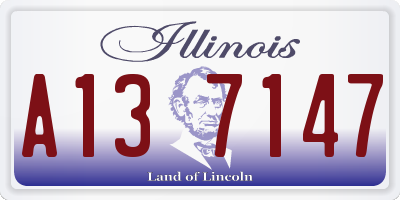 IL license plate A137147