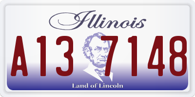 IL license plate A137148