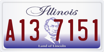 IL license plate A137151