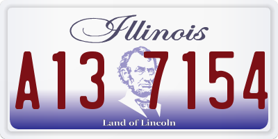 IL license plate A137154