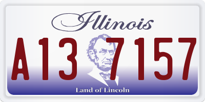 IL license plate A137157