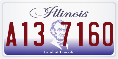 IL license plate A137160