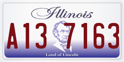 IL license plate A137163