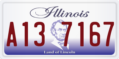IL license plate A137167