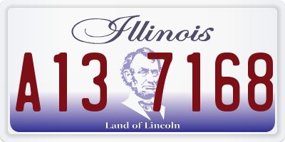 IL license plate A137168