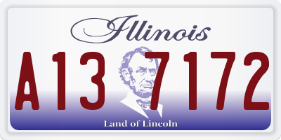 IL license plate A137172