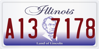 IL license plate A137178