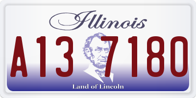 IL license plate A137180