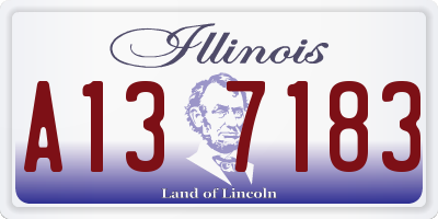IL license plate A137183