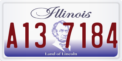 IL license plate A137184