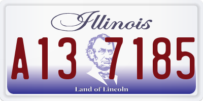 IL license plate A137185