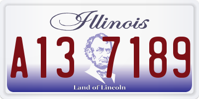IL license plate A137189