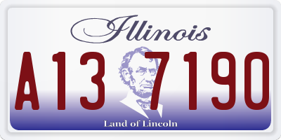 IL license plate A137190